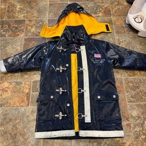 RARE VINTAGE U.S. Polo Assn. Kids "Firefighter" Heavy-Duty Raincoat